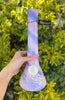 Noble Glass Pink Purple Swirl Beaker Heady Glass Water Pipe/Bong