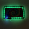Rainbow Tie Dye LED Rolling Tray Featuring 7 Colors and Party Mode