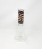 Yellow Purple Swirl Beaker Glass Water Pipe/Bong