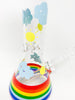 Rainbow Beaker Glass Water Pipe/Bong