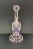 Opal Holographic StayLit Crystal 9in Bent Neck Glass Water Hand Pipe/Dab Rig
