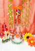 Orange Mushrooms 12in Glass Water Pipe/Bong