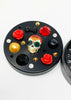 Dia De Los Muertos Roses Herb Grinder Swarovski Crystal Spice Grinder 4 Piece 55mm W/ Cleaning Tool