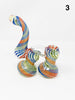 Swirl Double Chamber Glass Hand Pipe/Bubbler