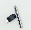 510 Threaded Battery Gold Hearts with Black White Stripes Vape Pen