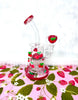 Red Cherries Glass Water Pipe/Dab Rig