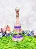 Pink Vintage Floral Glass Water Pipe/Dab Rig