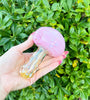 Pink Fumed Mushroom Glass Hand Pipe