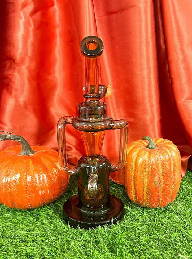 Pumpkin King Halloween Recycler Water Pipe/Dab Rig