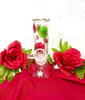 Christmas Dried Floral Glass Water Pipe/Bong