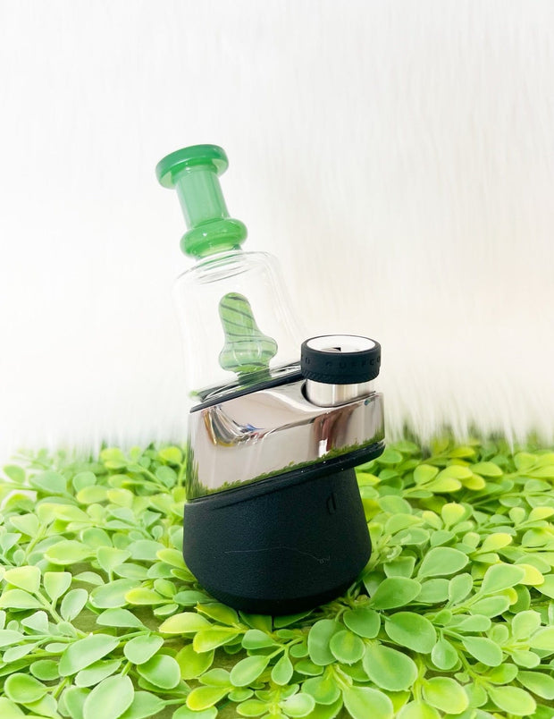 Green Black Swirl Puffco Glass Attachment Replacement