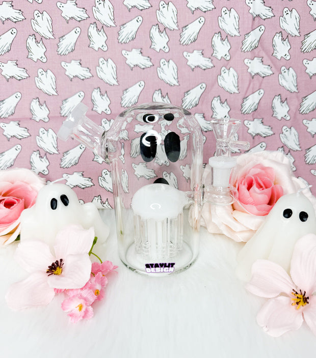 Cute Ghost Glass Water Pipe/Dab Rig