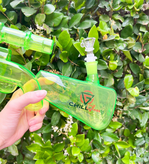 Amber Iridescent Assault Rifle Glass Water Pipe/Bong
