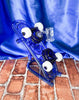 Blue Skateboard 9in Glass Water Pipe/Dab Rig