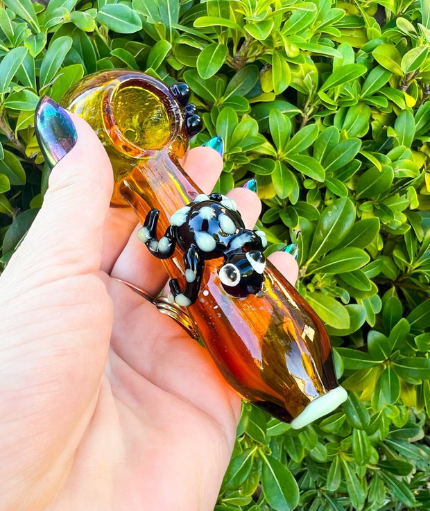 Cute Frog Glass Hand Pipe
