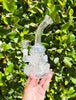 Purple Butterfly Iridescent 8 Inch Water Pipe/Dab Rig