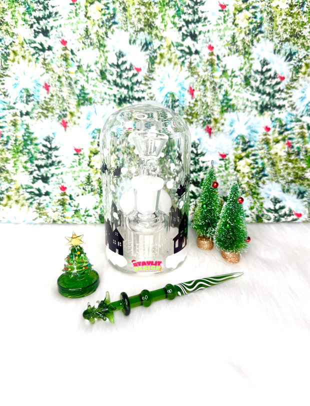 Snow Globe Glass Water Pipe/Dab Rig