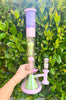 Milky Pink 18in Triple Perc Water Pipe/Dab Rig