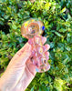 Pink Fumed Knuckle Glass Hand Pipe