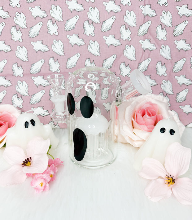 Cute Ghost Glass Water Pipe/Dab Rig