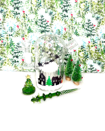 Snow Globe Glass Water Pipe/Dab Rig