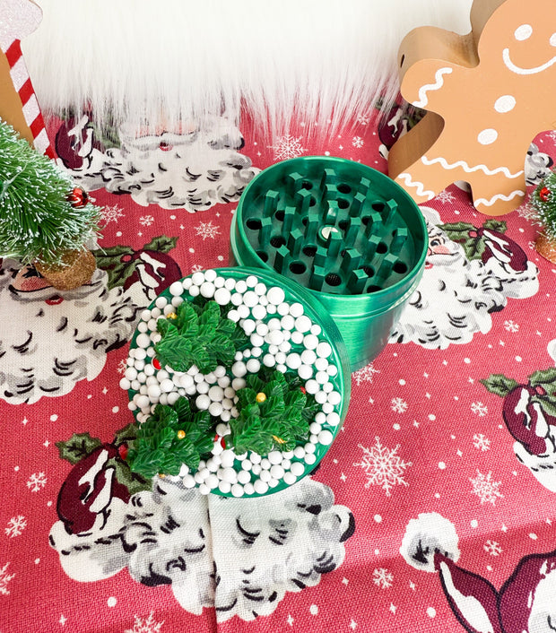 Green Christmas Tree 4 Piece Grinder