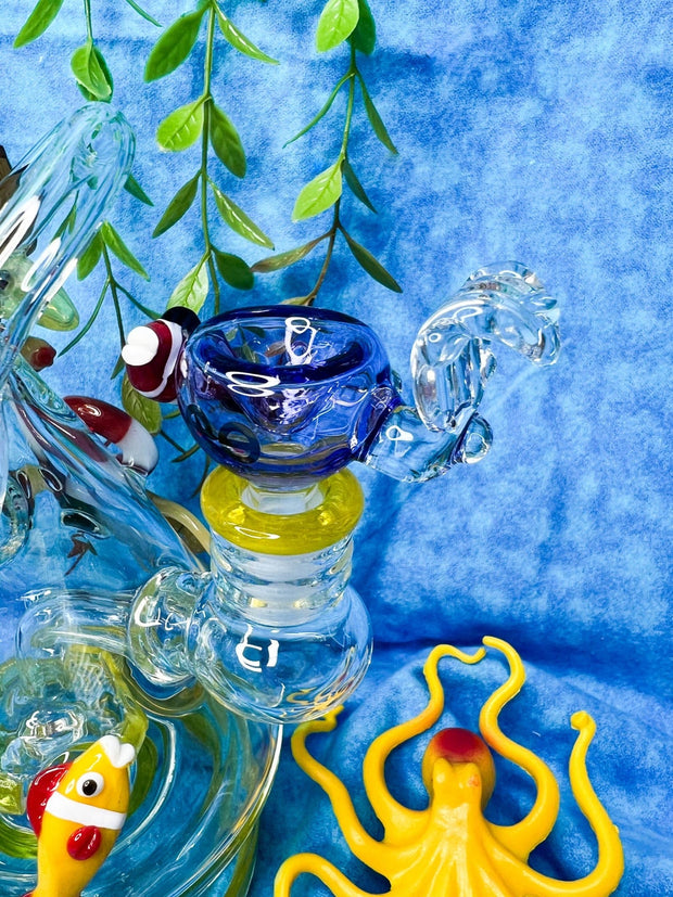 Cheech Shark Attack Glass Water Pipe/Dab Rig