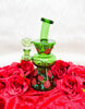 Green Roses Glass Water Pipe/Dab Rig