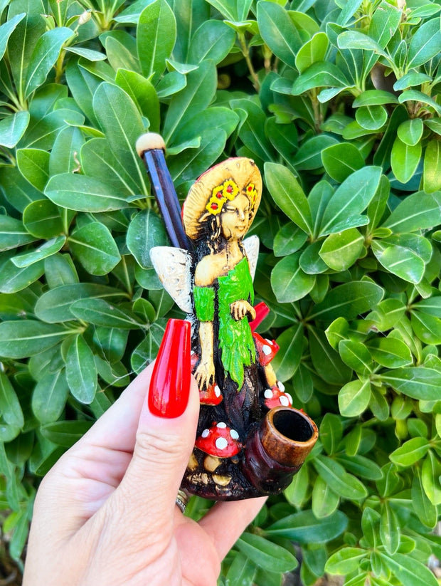 Fairy Girl Bamboo Ceramic Pipe