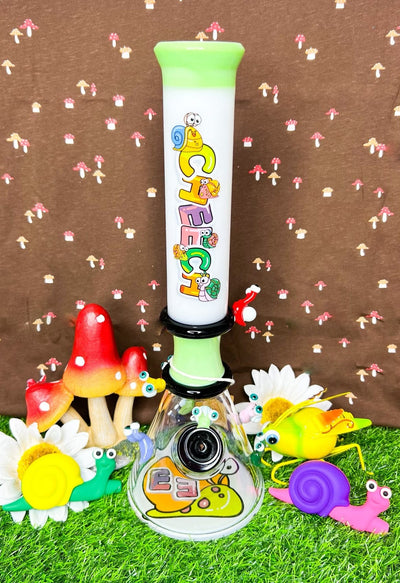 Cheech Rainbow Snails Glass Water Pipe/Bong