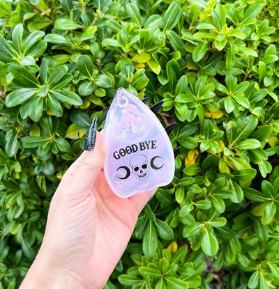 Pink Planchette Ouija Glass Hand Pipe