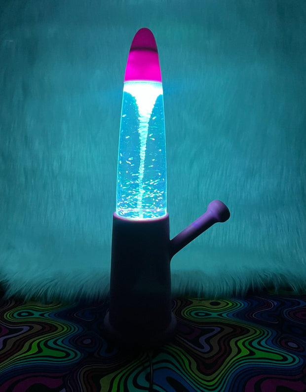 LED Iridescent Light Up Beaker Glass Water Pipe/Bong
