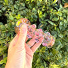 Pink Fumed Knuckle Glass Hand Pipe