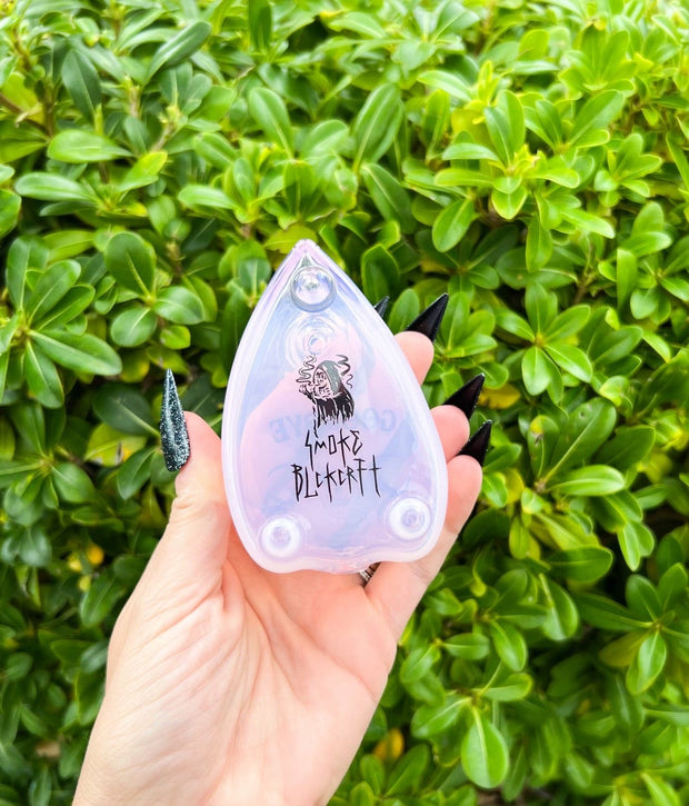 Pink Planchette Ouija Glass Hand Pipe