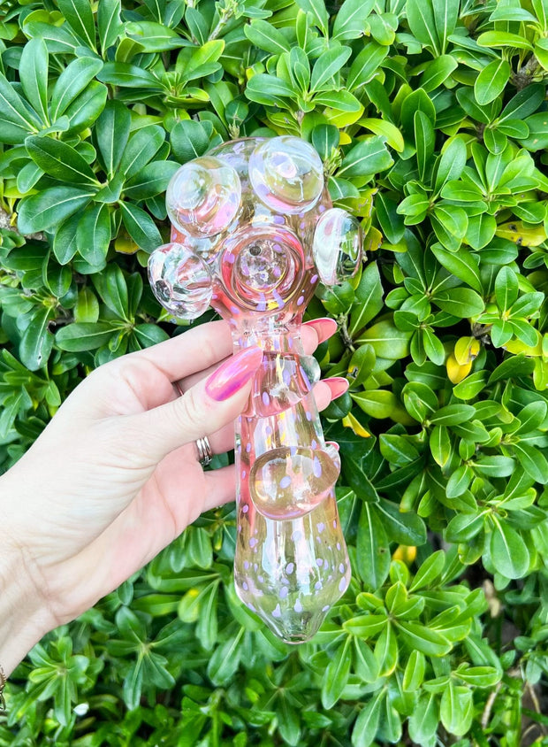 Large Pink 8in Glass Hand Pipe