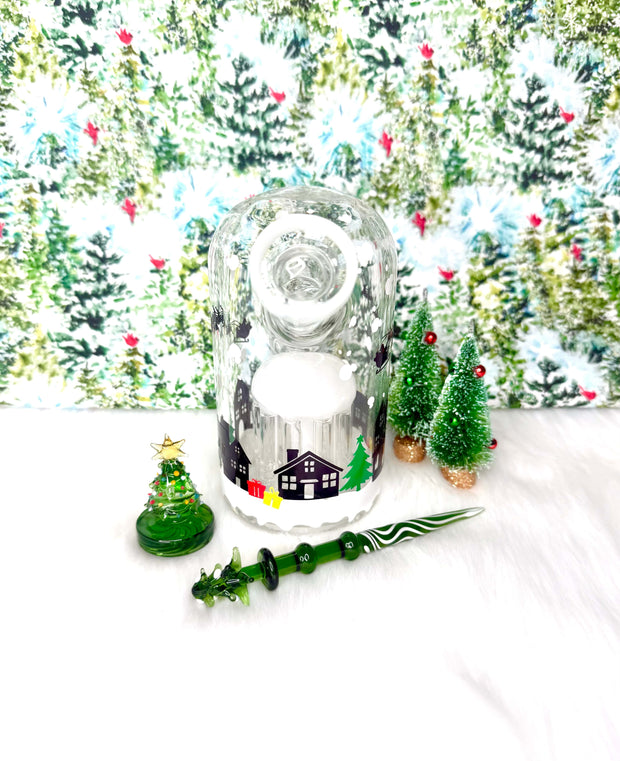 Snow Globe Glass Water Pipe/Dab Rig