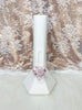White Cermaic 10in Glass Water Pipe/Bong