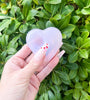 Pink Frosted Heart Glass Hand Pipe