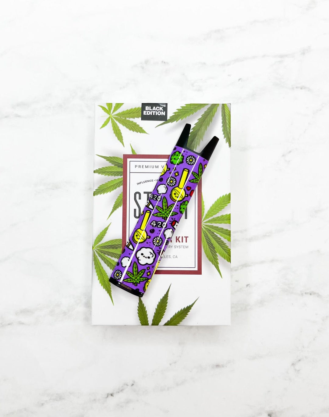 white diamond cbd vape juice Alpha Stiiizy Compatible Battery Vape Pen Small Compact Black – MedPlex main image 1