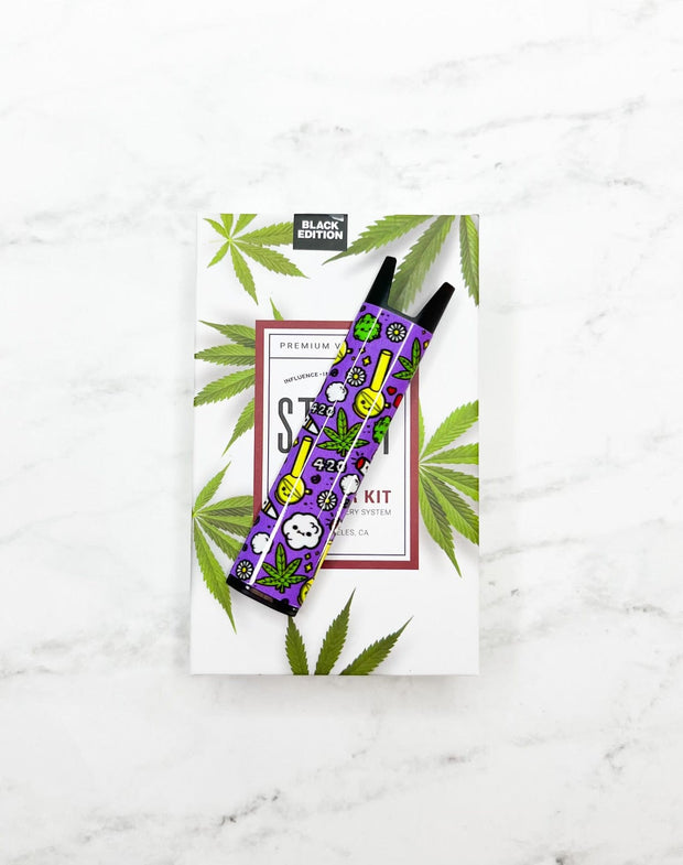 Stiiizy Pen Kawaii Purple Weed Leaf Battery Starter Kit