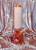 Amber Bling 14 Inch Glass Water Pipe/Bong