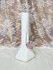 White Cermaic 10in Glass Water Pipe/Bong