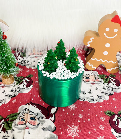 Green Christmas Tree 4 Piece Grinder