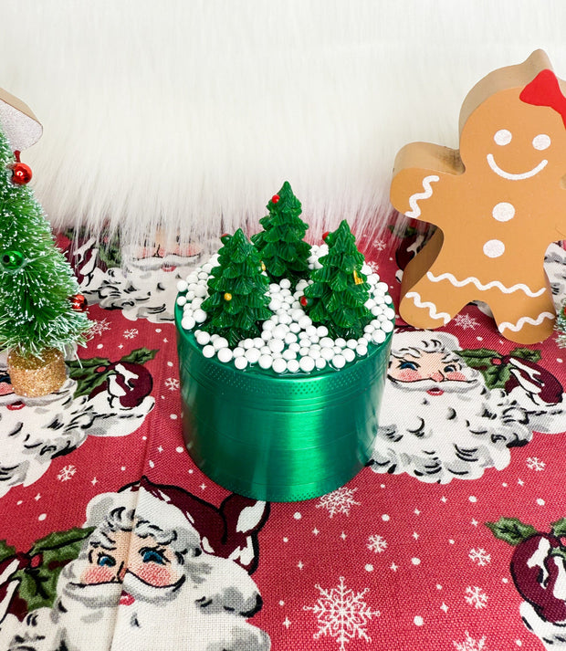 Green Christmas Tree 4 Piece Grinder