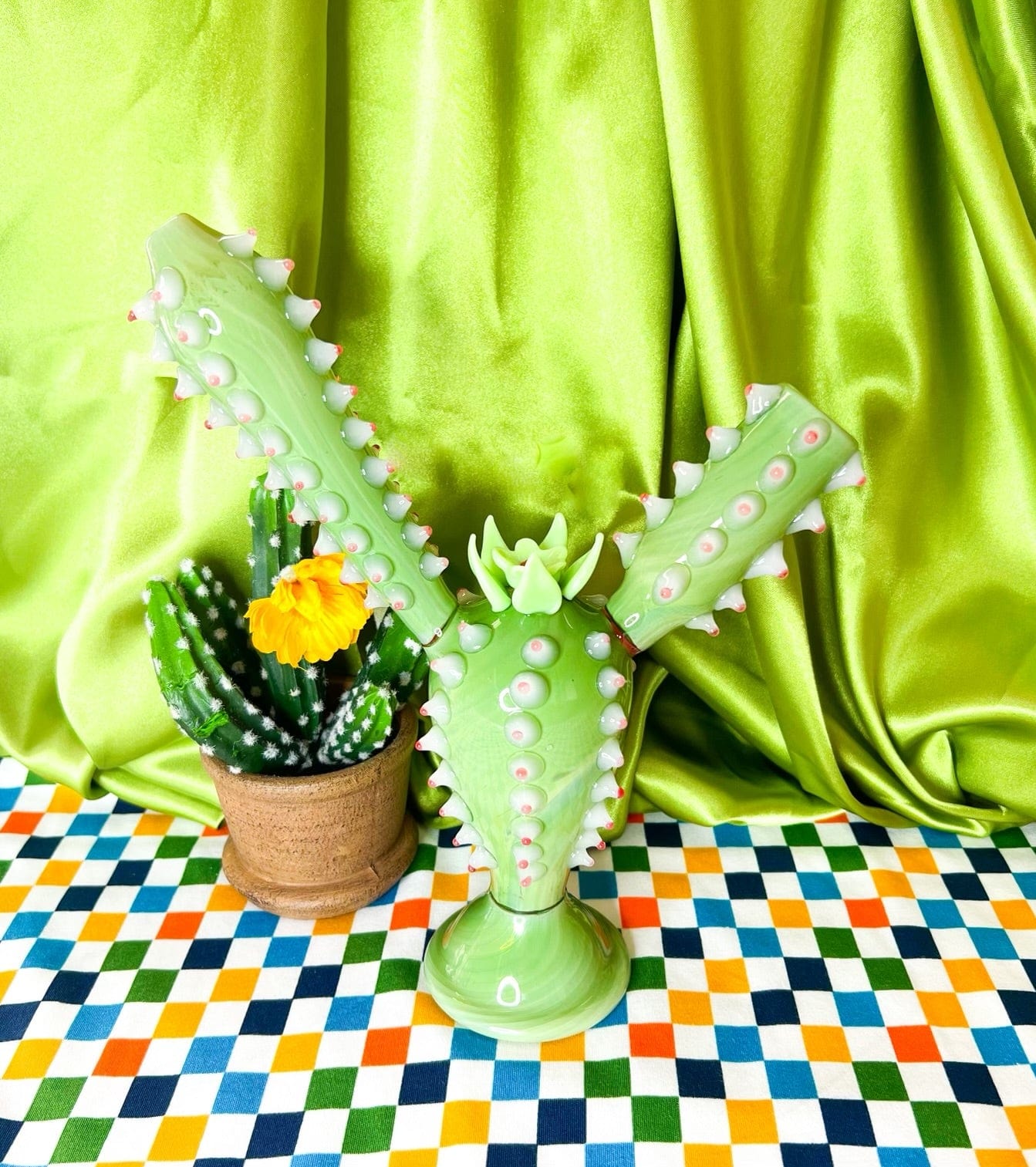 Prickly Cactus Water Pipe| Cactus Bubbler| Cactus Bong
