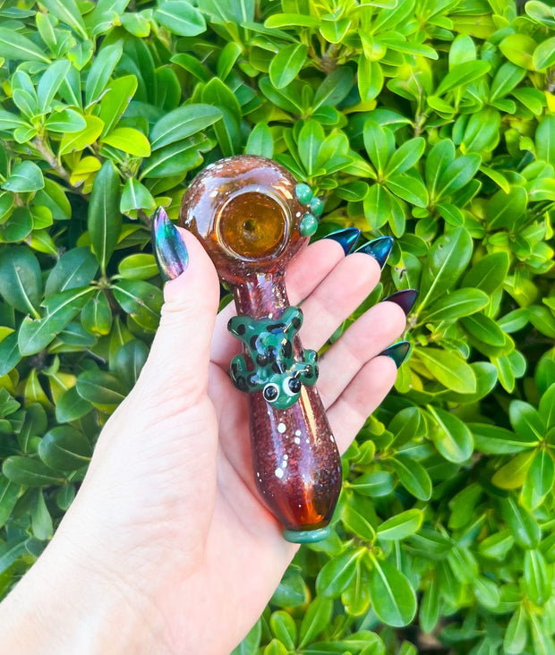 Cute Frog Glass Hand Pipe