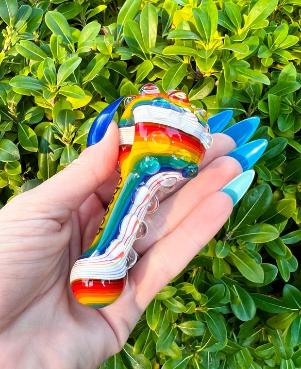 Cheech Rainbow Glass Hand Pipe