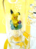 Yellow Smokemon 10in Double Perc Glass Water Pipe/Dab Rig