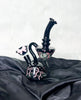 Black Pink Bows Recycler Glass Water Pipe/Dab Rig