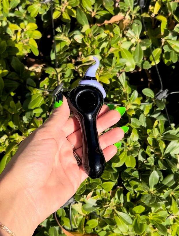 Witch Hat Halloween Glass Hand Pipe